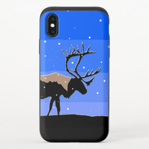 Caribou in Winter - Original Wildlife Art iPhone X Slider Case