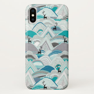 caribou mountains blue iPhone x case