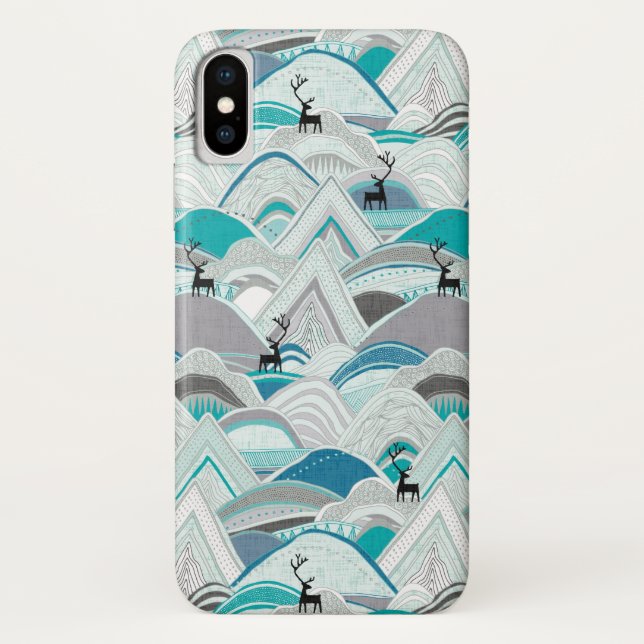 caribou mountains blue Case-Mate iPhone case (Back)