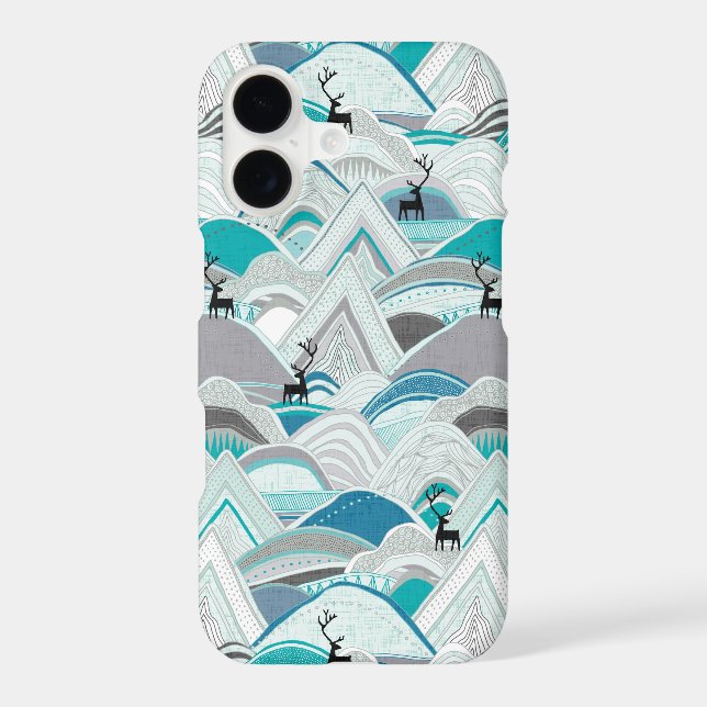 caribou mountains blue Case-Mate iPhone case (Back)