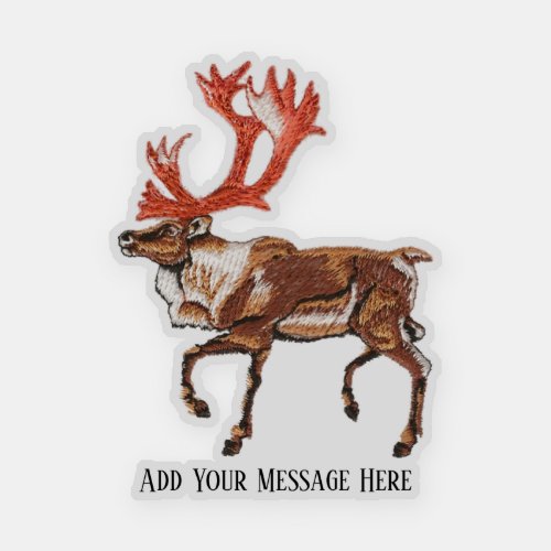 Caribou Reindeer Custom_Cut Vinyl Sticker