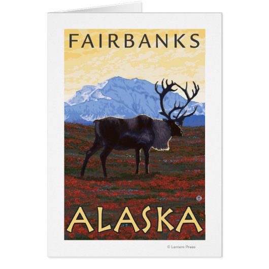 Caribou Scene - Fairbanks, Alaska (Front)