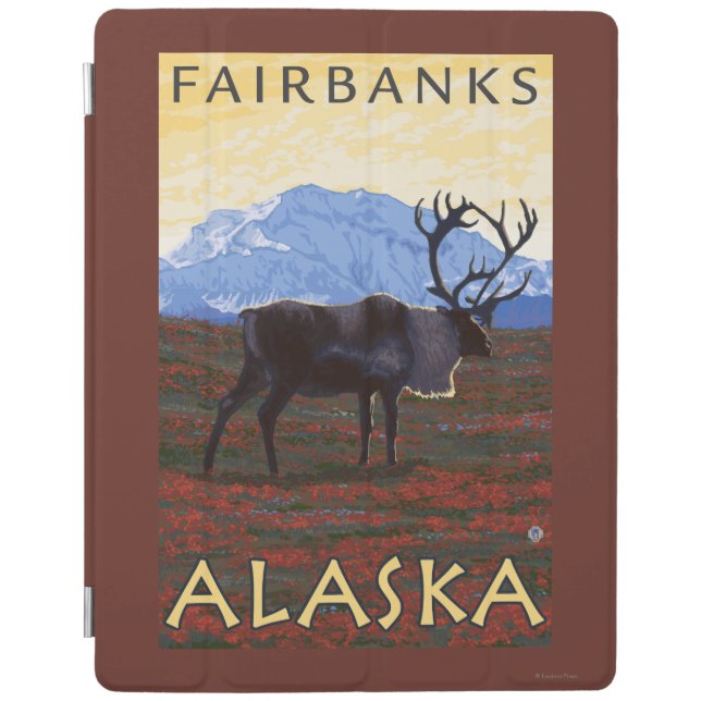 Caribou Scene - Fairbanks, Alaska iPad Smart Cover (Front)