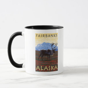 Caribou Scene - Fairbanks, Alaska Mug