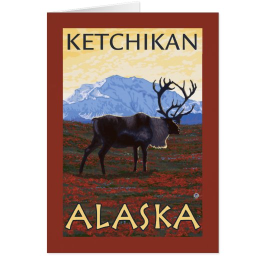 Caribou Scene - Ketchikan, Alaska (Front)
