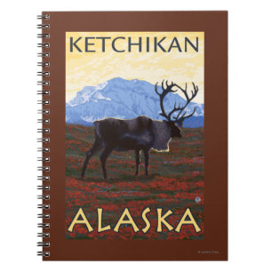 Caribou Scene - Ketchikan, Alaska Notebook