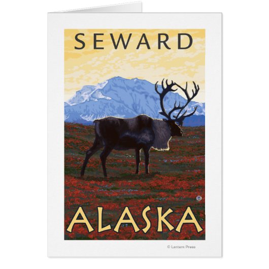 Caribou Scene - Seward, Alaska (Front)