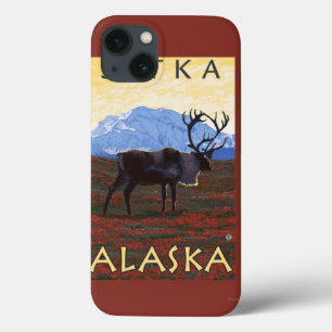 Caribou Scene - Sitka, Alaska iPhone 13 Case