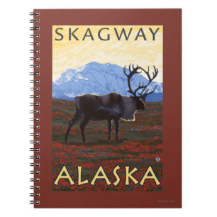 Caribou Scene - Skagway, Alaska Notebook