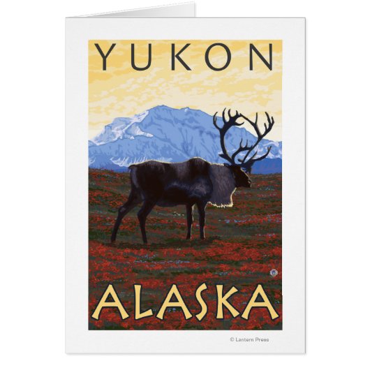 Caribou Scene - Yukon, Alaska (Front)