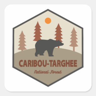 Caribou-Targhee National Forest Bear Square Sticker
