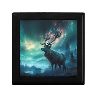 Caribou Under The Northern Lights Gift Box