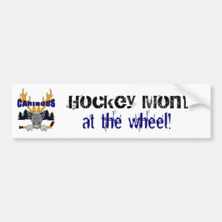 Caribous Hockey Mom bumper sticker