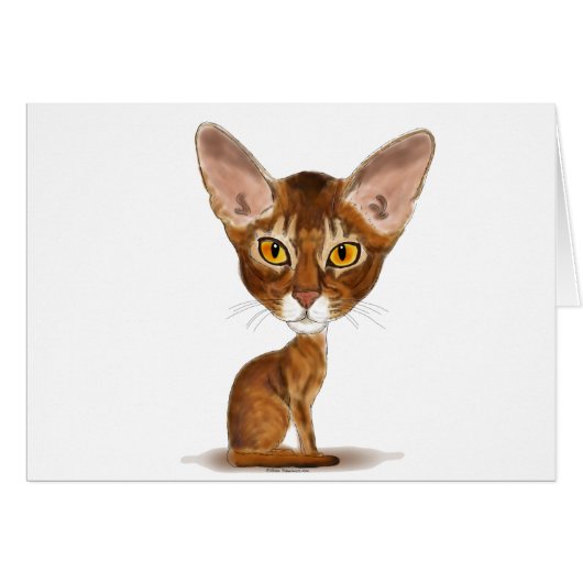 Caricature Abyssinian Cards (Front Horizontal)