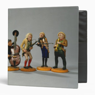 Caricature figurines of musicians 3 ring binder