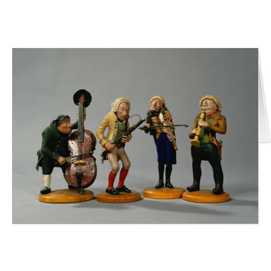 Caricature figurines of musicians cards (Front Horizontal)