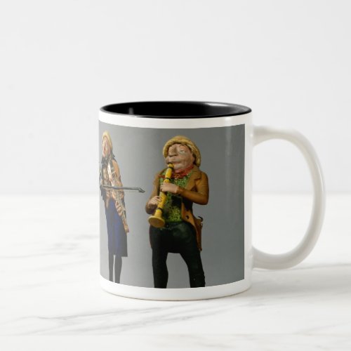 Caricature figurines of musicians Two_Tone coffee mug