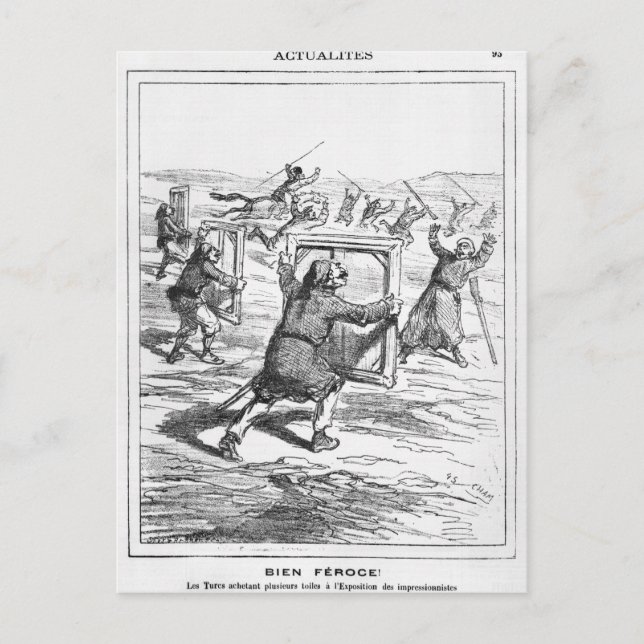 Caricature from 'Le Charivari' Postcard (Front)