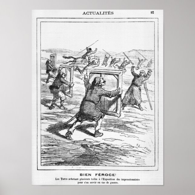 Caricature from 'Le Charivari' Poster (Front)