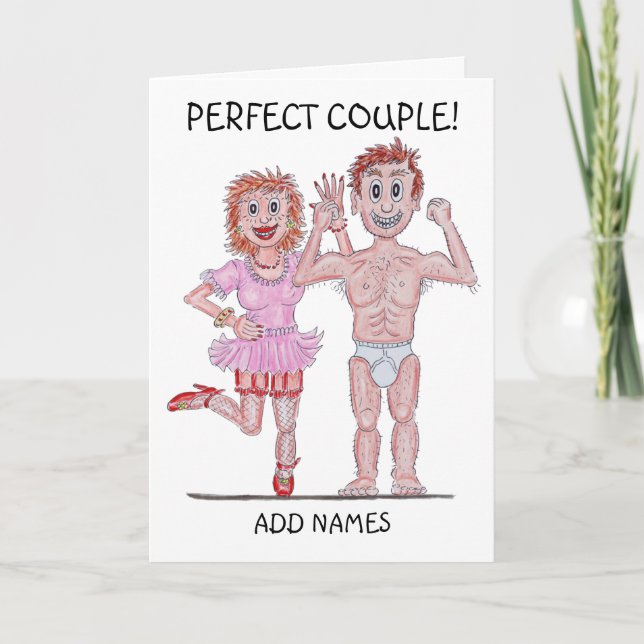 Caricature of a Perfect Couple Card (Front)