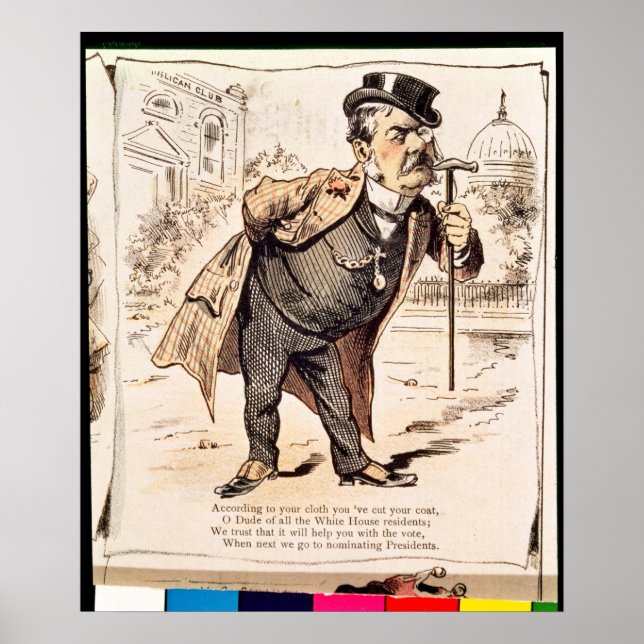 Caricature of Chester Alan Arthur, c.1883 Poster (Front)