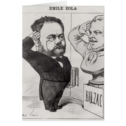 Caricature of Emile Zola Cards (Front)