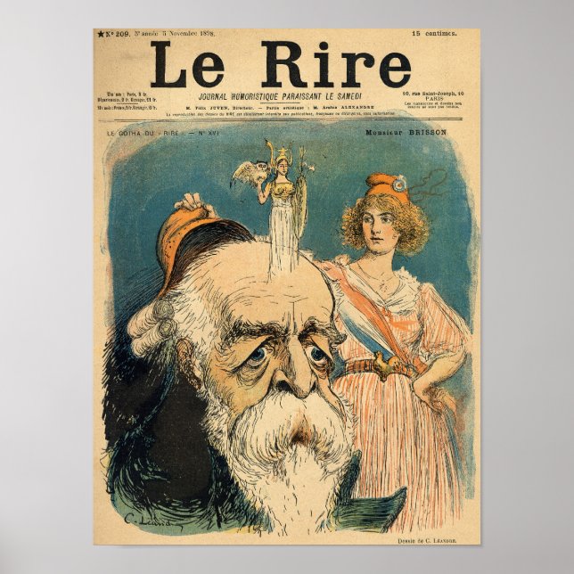 Caricature of Henri Brisson, Poster (Front)