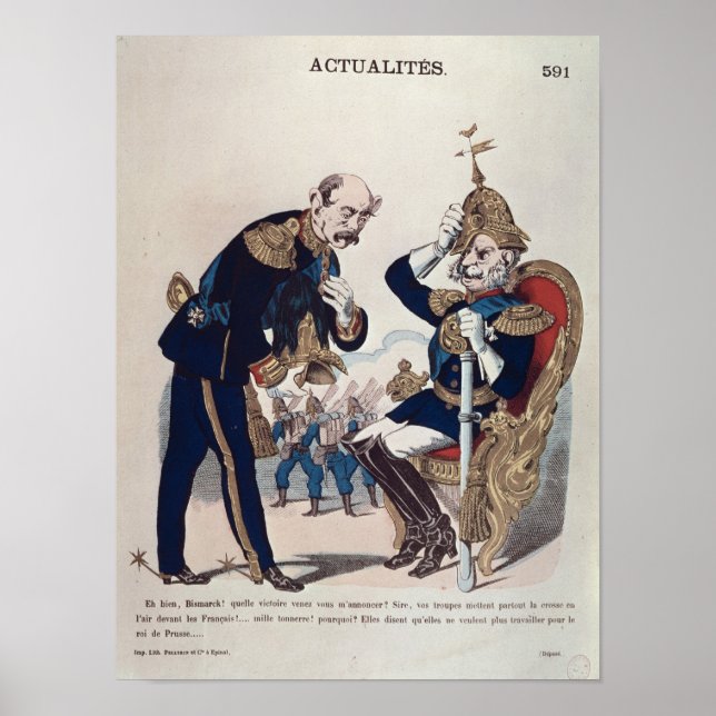 caricature of Kaiser Wilhelm  of Prussia Poster (Front)