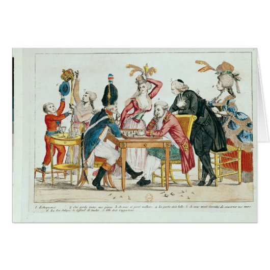 Caricature of Louis XVI  playing chess (Front Horizontal)