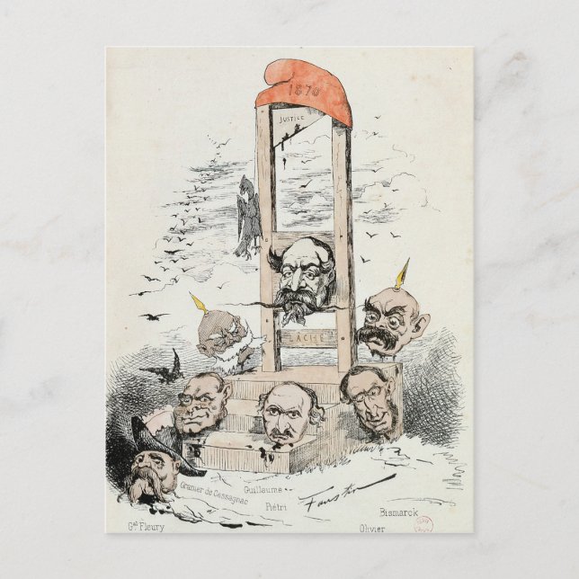 Caricature of Napoleon III  Otto Postcard (Front)