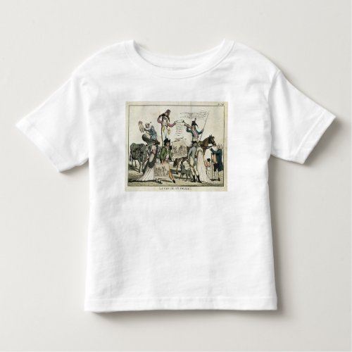 Caricature of quack doctors offering vaccines toddler t_shirt