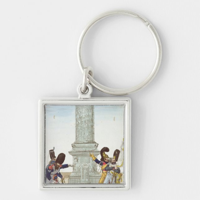 caricature of soldiers at the Colonne Vendome Keychain (Front)