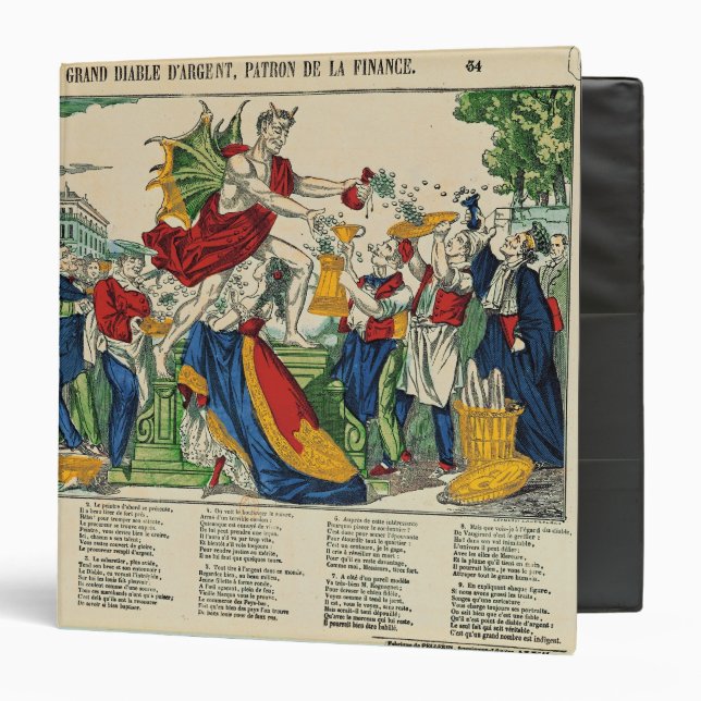 Caricature of the Demon of Money, 1860 Binder (Front/Inside)