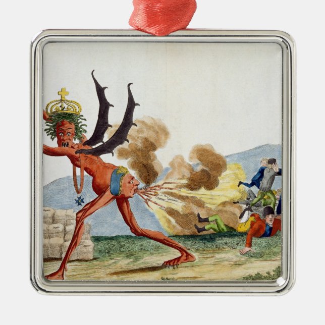 Caricature of the English Government, 1793 Metal Ornament (Front)