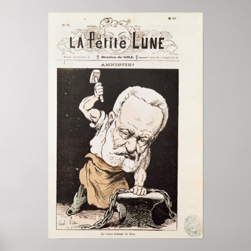 Caricature of Victor Hugo Poster