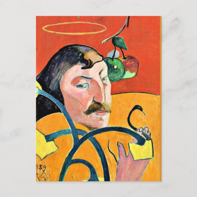 Caricature, painting by Paul Gauguin, Postcard (Front)