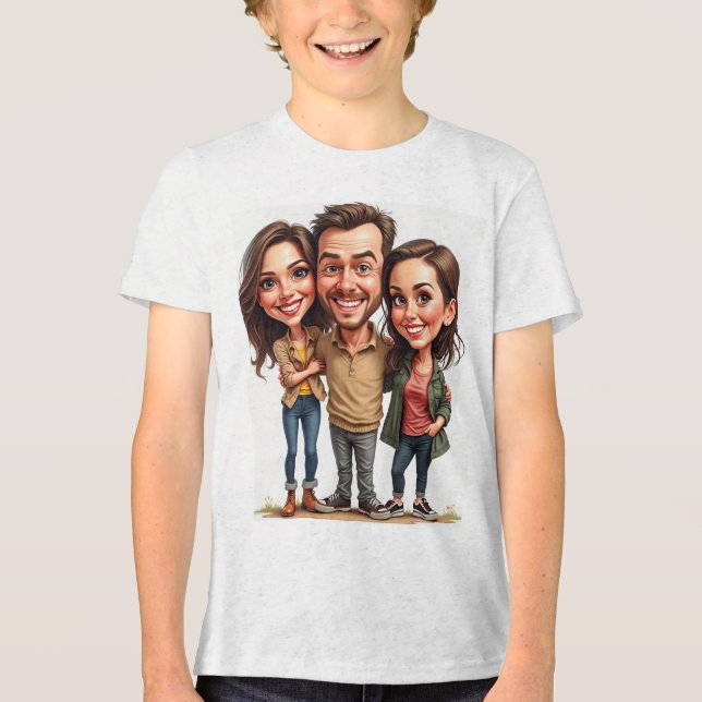 Caricature T-shirt Tri-Blend Shirt (Front)