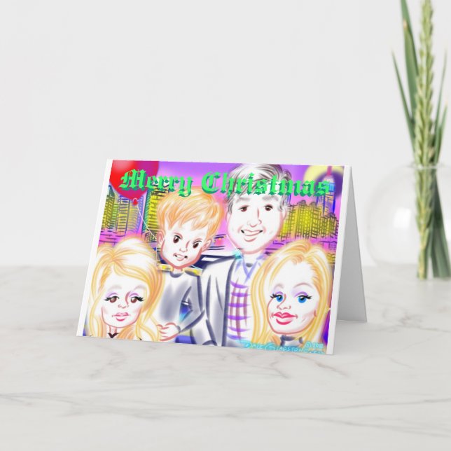 Caricatures Christmas Card 12a (Front)