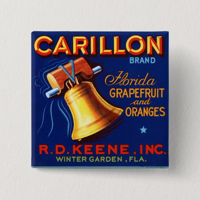 Carillon Brand Florida Grapefruit Button (Front)
