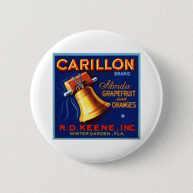 Carillon Brand Florida Grapefruit Pinback Button (Front)
