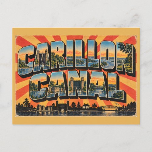 Carillon Canal QC Highest Lock Ottawa River Art Postcard