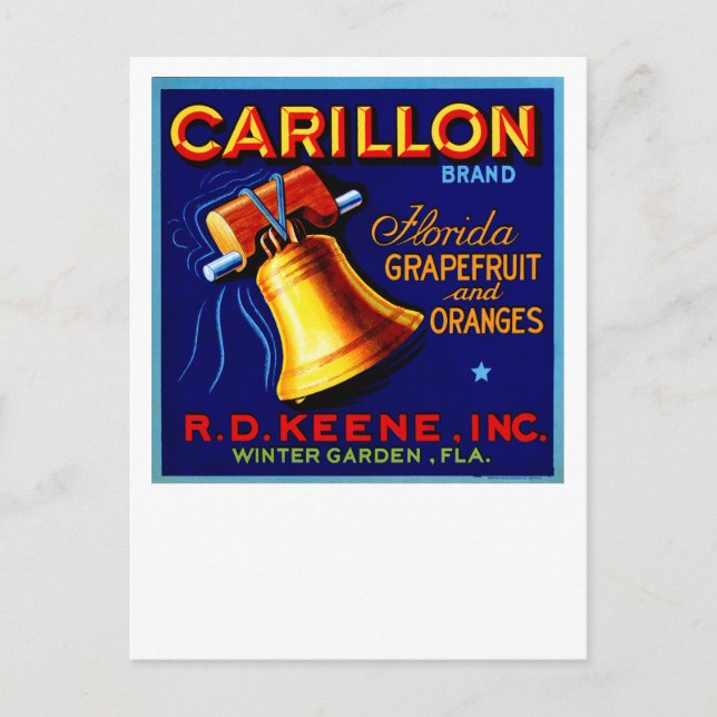 Carillon Florida Grapefruits Postcard (Front)
