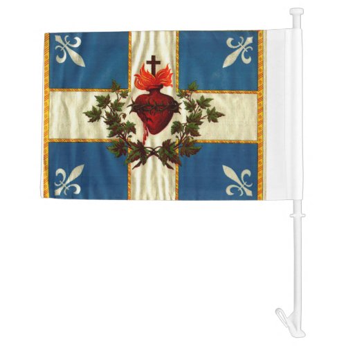 Carillon_Sacr_Coeur Flag Sacred Heart Car Flag