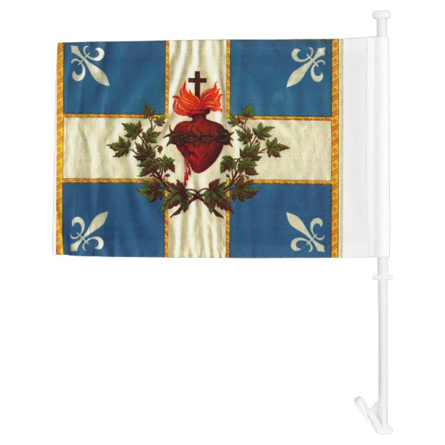 Carillon-Sacré-Coeur Flag (Sacred Heart) Car Flag (Back)
