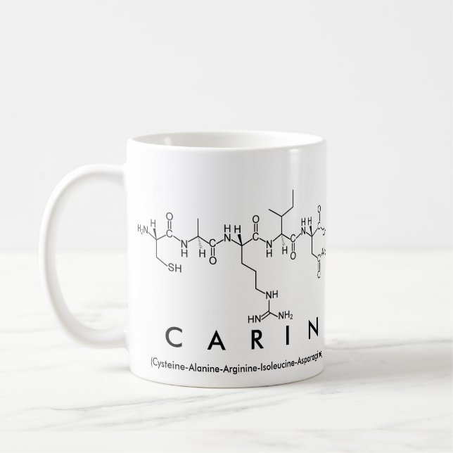 Carin peptide name mug (Left)