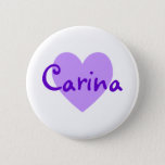Carina In Purple Pinback Button at Zazzle