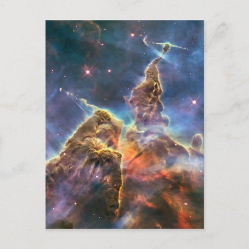 Carina Nebula by the Hubble Space Telescope Postcard