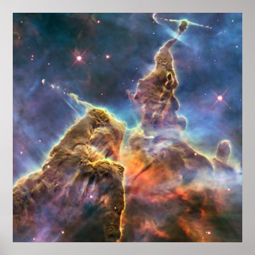 Carina Nebula by the Hubble Space Telescope Poster