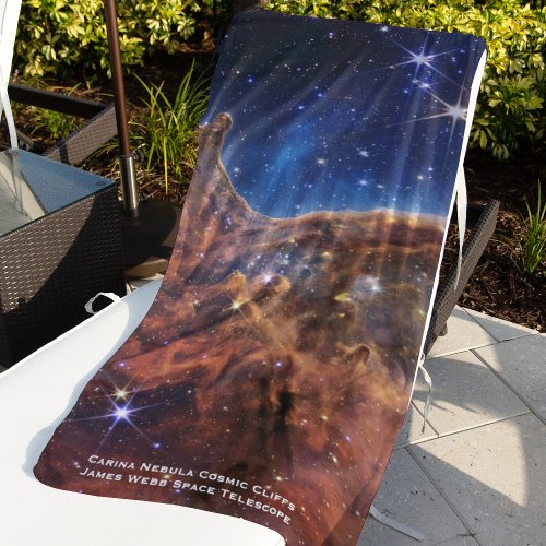 Carina Nebula Cosmic Cliffs James Webb Hi_Res Beach Towel