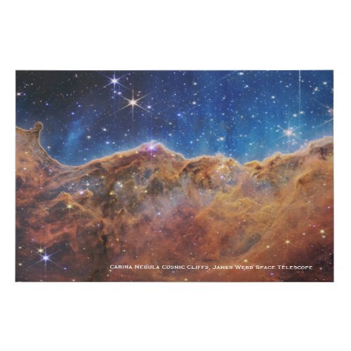 Carina Nebula Cosmic Cliffs James Webb Hi_Res Faux Canvas Print